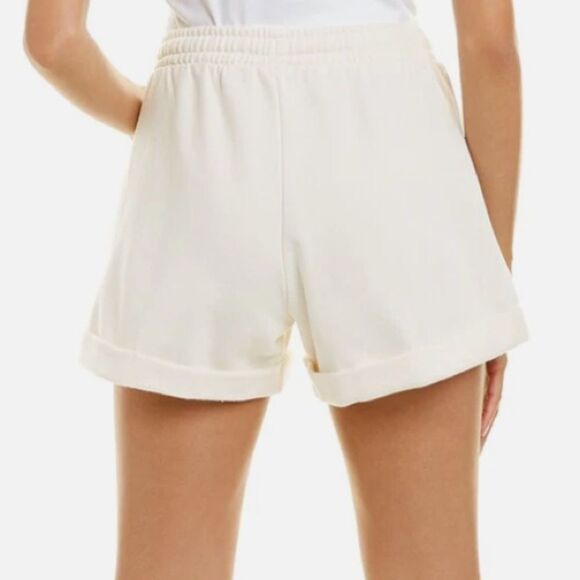 WeWoreWhat, Pale Pastel Yellow Rolled Hem Shorts - Picture 6 of 15